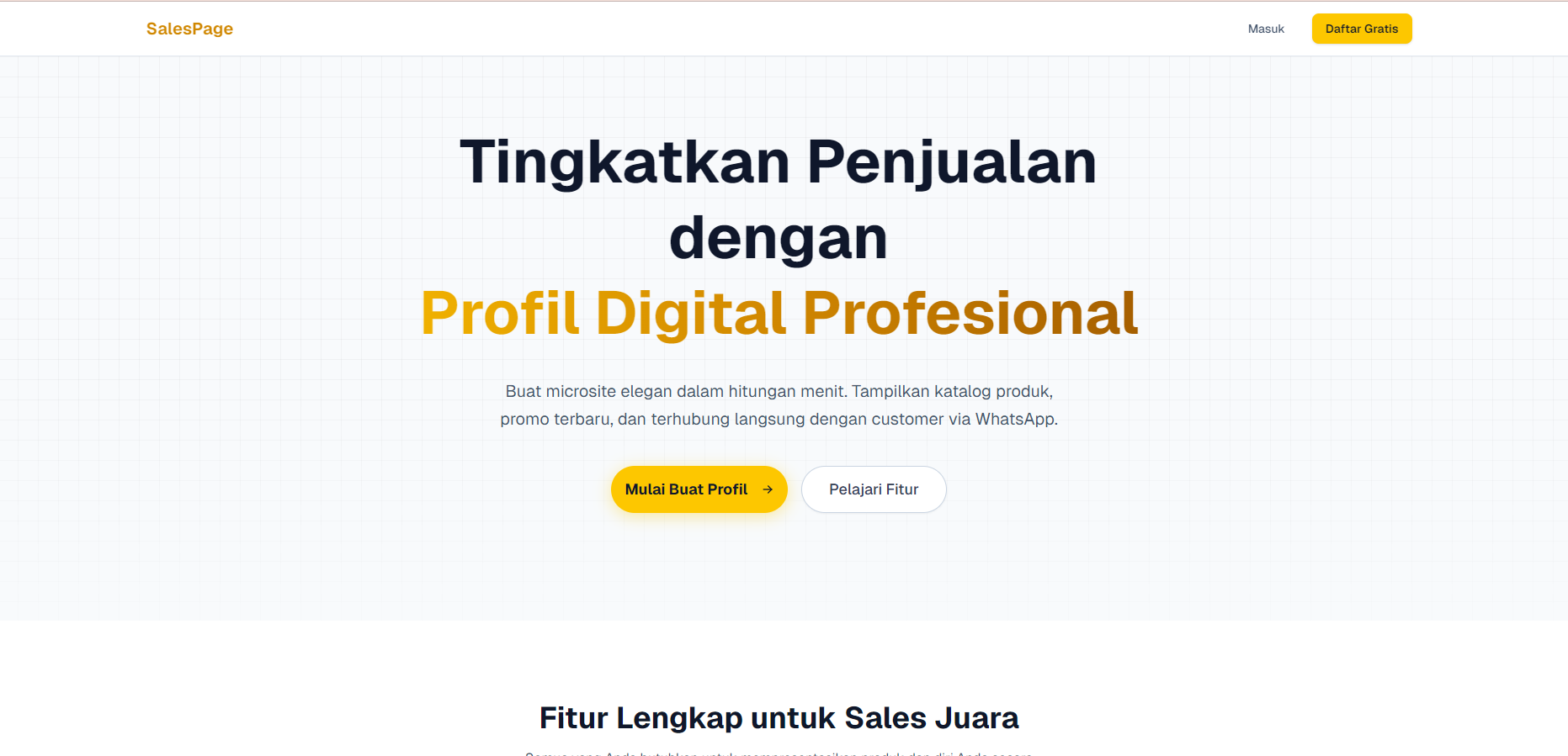 Salespage, gambar 1